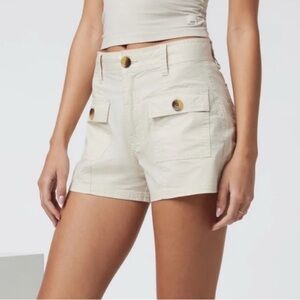 Vuori Cream Ripstop Organic Cotton Utility shorts